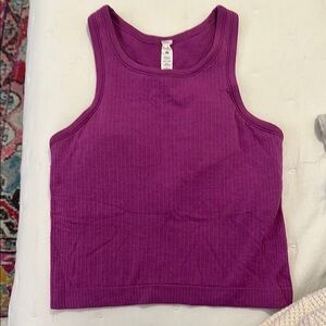 Lululemon Ribbed Purple Cropped Tank